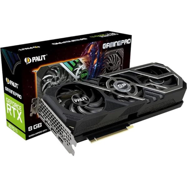 Palit RTX3070Ti GAMINGPRO 8GB, melns, viens izmērs, gddr6x