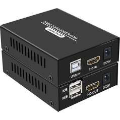 HDMI KVM удлинитель по Cat5e Cat6 1080P HDMI USB KVM удлинитель передача с петлей выход поддержка USB клавиатура мышь расширение