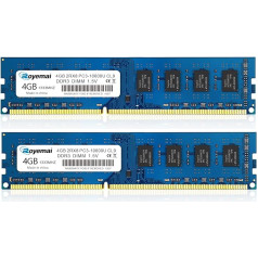 DDR3 1333 PC3-10600U 8GB komplekts (2X4GB) RAM 4GB 2Rx8 240-pin Dimm CL9 1.5V galddatora atmiņas moduļa atjaunināšana