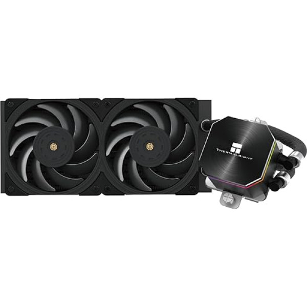 Thermalright Frozen Edge 240 Black CPU ūdens dzesētājs ar PWM ventilatoru sūkņa ātrumu 3300RPM S-FDB gultni AMD AM4/AM5, Intel LGA1150/1155/1200/1700/2011(FE240 Black)