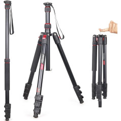 Profesionāls fotokameras statīvs, augsts monopods, INNOREL RT30, viegls alumīnija sakausējums, maksimālais augstums 187,5 cm, ātrais aizvēršanas mehānisms DSLR kameru ierakstiem, slodze 15 kg (tikai statīvs)