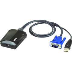 ATEN CV211 Nešiojamojo kompiuterio USB vartojimo adapteris schwarz