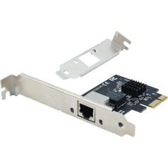 2,5 Gb PCIe tīkla karte, 2,5 GBase-T PCI Express tīkla adapteris NIC, ar Realtek RTL8125B kontrolieri, viens RJ-45 ports, PCIe 2.1 x1 Atbalsta Windows Server/Linux