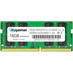 DUOMEIQI 16GB DDR4 PC4-21300S 2666MHz 260PIN SODIMM 1.2V CL19 2Rx8 operatīvās atmiņas modulis portatīvajam datoram