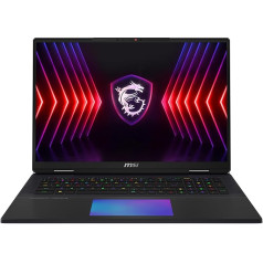 MSI Titan 18 HX spēļu klēpjdators, 18,0 collu UHD+ Mini-LED 120 Hz, Intel® Core™ i9 14900HX, NVIDIA GeForce RTX 4090, 32 GB DDR5, 2 TB SSD, Windows 11 Pro, QWERTZ tastatūra, A14VIG-206, melns/sudrabots