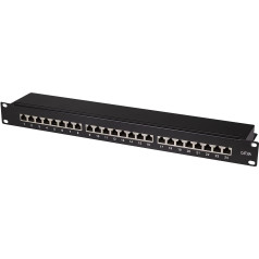 LogiLink Professional PrimeLine Cat.6A (500 MHz) Patchpanel schwarz, 19