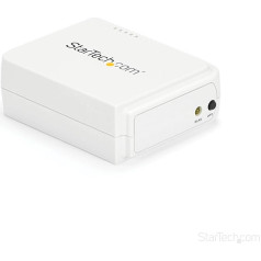 StarTech.com 1 Port USB WLAN 802.11 b/g/n Printserver mit 10/100 Mb/s Ethernet Anschluss - Wireless-N Druckerserver / Print Server