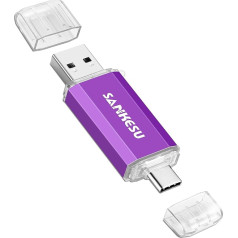 SANKESU 512 GB USB C Stick with Type A and C Ports, USB 3.1 Memory Stick 150 MB/s for iPhone 15, Android Phone, MacBook, PC (Mobile Phone USB Stick)