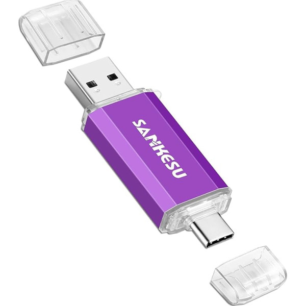 SANKESU 512 GB USB C atmintinė su A ir C tipo prievadais, USB 3.1 atmintinė 150 MB/s, skirta 