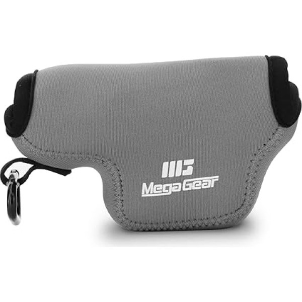 MegaGear MG1580 Ultralight Neoprene Camera Case Bag saderīgs ar Leica D-Lux 7, D-Lux (tips 109) - pelēks