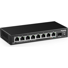 MokerLink 8 Port 2.5 Gigabit Managed Switch with 10G SFP+ Slot, 8 x 2.5G Base-T Ports Compatible with 10/100/1000Mbps, Mini Size Metal Web Managed Network Switch without Fan