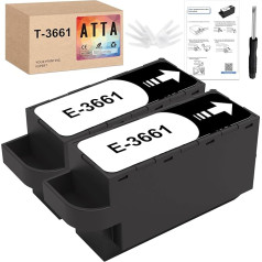 Atta T3661 techninės priežiūros dėžutė C13T366100 suderinama su Epson XP-6000 XP-6100 XP-8600 XP-8605 XP-6005 XP-15000 XP-8500 XP-8700 XP-970 XP-6105 spausdintuvo techninės priežiūros rinkiniu, techninės priežiūros dėžutė T366 1 ResttttInk