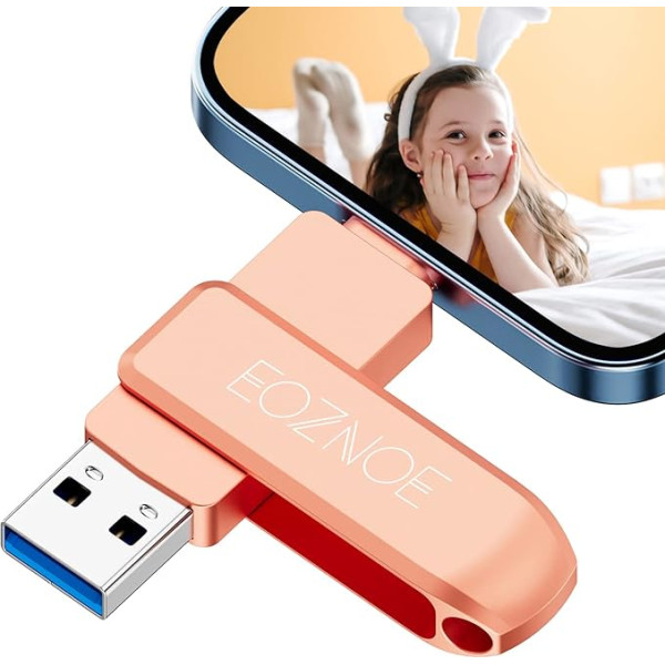 EOZNOE 64 GB USB Stick für iPhone Flash Laufwerk Kompatibel mit OTG Android/Pad/Mac/PC, Keine App Erfordert für iPhone Speicherstick zum Halten von Fotos und Videos.…