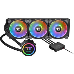 Thermaltake Floe DX RGB 360 TT Premium Edition / Ūdens dzesēšana / Viss vienā / 360 mm / Programmatūras vadība / Melns / 3 x 120 mm ventilatori