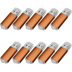 10 USB-Sticks, USB 2.0 Memory Sticks, Speicher-Sticks. Orange 2 GB