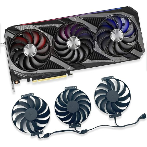 Dotodo 95mm T129215SU Graphics Card Cooler for ASUS ROG STRIX OC GeForce RTX 3060 Ti 3070 3080 3090 Cooling Fan (Graphics Card Fan ABC)