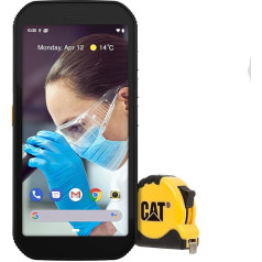 CAT S42 H+ Edition izturīgs āra viedtālrunis ar sudraba daļiņām pret baktērijām un mikrobiem (13,97 cm (5,5 collu) HD+ displejs, 32 GB, 3 GB RAM, Dual SIM, triecienizturīgs un ūdensizturīgs, ar CAT mērlenti, melns