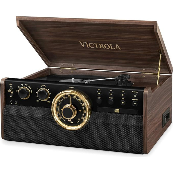 Victrola Empire 6-in-1 Bluetooth atskaņotājs mūzikas centrs - Expresso