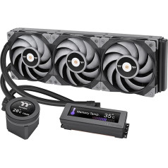 Thermaltake Floe RC Ultra 360 CPU & Memory AIO šķidruma dzesētājs | All-In-One Liquid Cooler | LCD displejs | Ūdens dzesēšana | Gif faili | 3 x 12 cm ventilatori