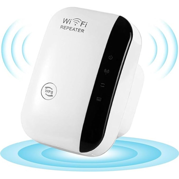 WLAN kartotuvas WLAN Repeater, WiFi kartotuvas su WPS ir kartotuvo/AP/maršrutizatoriaus modusu, WiFi kartotuvas su Ethernet prievadu, 300 Mbit/s 2,4 GHz, XZQ001