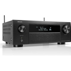 Denon AVC-X4800H 9,4 kanālu AV uztvērējs, pastiprinātājs ar Auro-3D, Dolby Atmos, DTS:X, 6 collu 8K ievadi un 3 izejas, Bluetooth, Airplay 2, HEOS Multiroom, saderīgs ar Alexa, melns