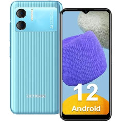 DDOOGEE X98 Mobilais tālrunis bez līguma Android 12 6,52 collu HD+ displejs 4G Dual SIM viedtālrunis lēts ar 8GB RAM + 16GB (1TB Expand) 4200mAh akumulatoru, 8MP Dual Camera 5G WiFi/GPS/Face ID [2023