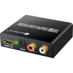 Neoteck HDMI-Audio-Konverter 4K 2160P HDMI zu optischen SPDIF Toslink Konverter + HDMI Video-Adapter Splitter-DAC HD Digital zu Stereo R / L Audio Konverter