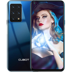 CUBOT X30 viedtālrunis bez līguma, 8GB + 128GB displejs, 6,4 collu FHD 48MP kamera, Android viedtālrunis, 4G Dual SIM mobilais tālrunis Octa Core/NFC/GPS/OTG/Fingerprint - Zils