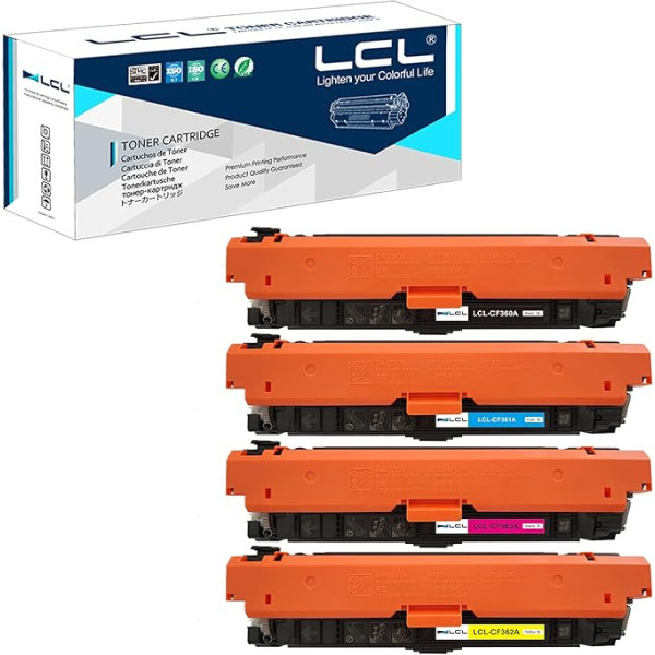 LCL 508A CF360A CF361A CF362A CF363A (4-Stück Schwarz Cyan Magenta Gelb) Remanufactured Toner für HP Laserjet M552dn M553dn M553n M553x