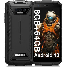 DOOGEE S41T (2024) izturīgs tālrunis, Android 13 izturīgs viedtālrunis, 6300mAh, 8GB + 64GB (1TB paplašināšana), astoņkodolu, 5,5