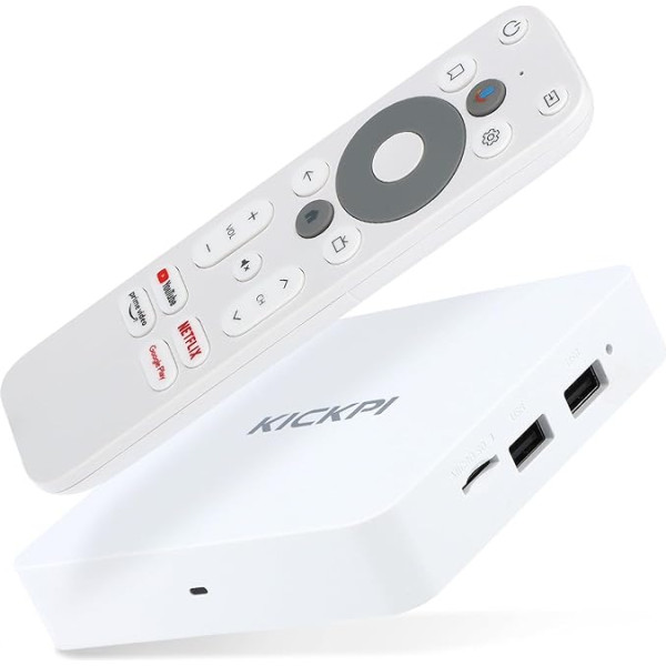 Zehnder KP-1, Kickpi IPTV kaste, 4K UHD, Android 11, straumēšana, Netflix, Prime Video, YouTube, Google Play, Dolby, WiFi WLAN 2.4G/5G, Bluetooth FB, 32 GB