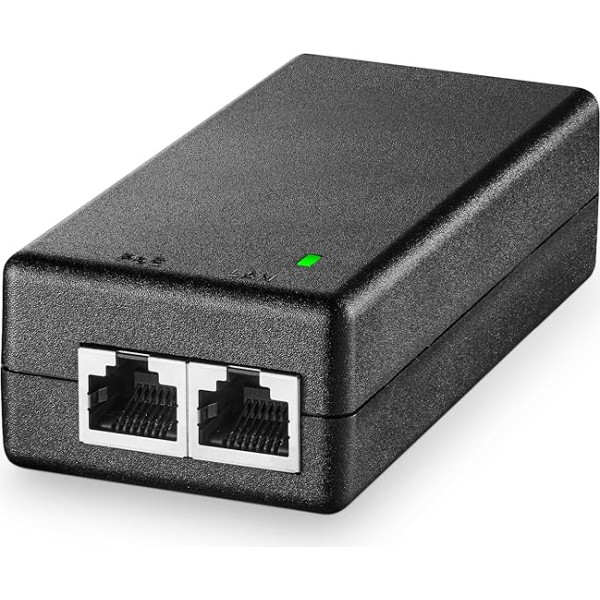 YuLinca Gigabit PoE Injector 15.4W, 802.3af Power Over Ethernet PoE adapteris, 10/100/1000Mbps, Non-PoE to PoE Adapter, Plug & Play, attālums līdz 100 metriem (328 ft.)