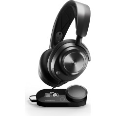 SteelSeries Arctis Nova Pro - daudzsistēmu spēļu austiņas - Hi-Res Audio - 360° Surround Sound - GameDAC Gen 2 - ClearCast Gen 2 mikrofons - PC, PS5, PS4, Switch