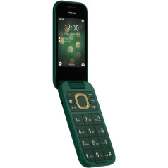 Nokia 2660 4G Dual SIM 2,8 collu displejs Lielas pogas SOS poga Kamera Bluetooth FM radio un MP3 atskaņotājs Liela baterija Zaļa Itālija