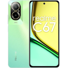 realme viedtālrunis C67 6+128GB, 108MP 3X tālummaiņas kamera ar sensoru, Snapdragon 685 6 nm mikroshēma, 7,59 mm īpaši plāns, 5000 mAh ietilpīgs akumulators, Sunny Oasis