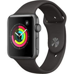 Apple Watch Seires 3 42mm (GPS) - Alumīnija pārvalks Space Grau Grau Sport Band (Bendra)