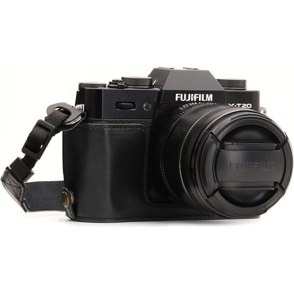 Кожаный получехол для фотоаппарата MegaGear Ever Ready с ремешком, совместимый с Fujifilm X-T30, X-T20, X-T10