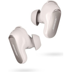 Bose QuietComfort Ultra Wireless Noise Cancelling Earbuds, Bluetooth austiņas ar telpisku skaņu un augstākās kvalitātes trokšņu slāpēšanu, Bluetooth austiņas, baltas krāsas