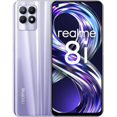 realme 8i viedtālrunis bez līguma, MediaTeK Helio G96 procesors, 6,6 collu īpaši plūstošs 120 Hz displejs, 50 MP AI trīskāršā kamera, 5000 mAh akumulators, Dual SIM, NFC, 4 GB + 64 GB, Space Purple, ES