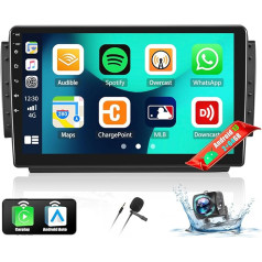 2+64G Android 13 Autoradio 2din für Peugeot 208/2008 2012-2018 mit Wireless CarPlay Android Auto, 10,1 '' Bildschirm mit Navi Bluetooth GPS Mirror Link FM RDS WiFi SWC EQ HiFi + Rückfahrkamera