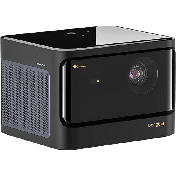 Dangbei 4K projektors True 4K izšķirtspēja (3840x2160P) DLP projektors ar Android 4GB+128G 2 x 10W HiFi skaļruņi Automātiska trapeces korekcija Automātiska fokusēšana HDR10 (Marspro)