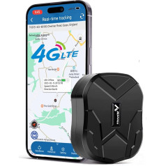 4G GPS tracker bez abonementa 10000 mAh GPS Tracker Car 120 dienu gaidīšanas laiks, reāllaika atjaunināšana, spēcīgs magnētiskais un ūdensizturīgs ar bezmaksas lietotni