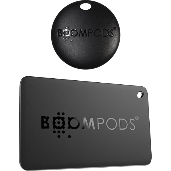 Boompods Boomtag & Boomcard Bundle, Bluetooth izsekošanas birkas objektu meklētājs, viedās ilgtspējīgas izsekošanas ierīces makam/ bagāžai/ somai/ koferim, izsekošanas sīkrīki/ lokators, saderīgs ar Apple Find My App