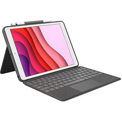 Logitech Touch Combo для iPad (7-го поколения) A2200, A2197, A2198 и (8) ген A2270, A2428, A2429, A2430, чехол-клавиатура с трекпадом, съемная клавиатура, технология Smart Connector, IT