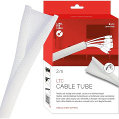 Kabeļu caurule LTC Label-The-Cable, balta, LTC 5120