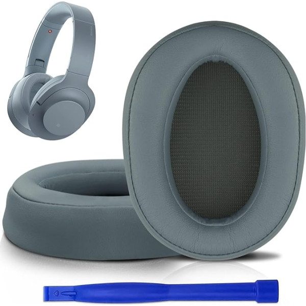 SOULWIT profesionālie austiņu spilventiņi Sony WH-H900N (H.Ear on 2 Wireless) un MDR 100ABN (H.Ear on Wireless) austiņām zilā krāsā