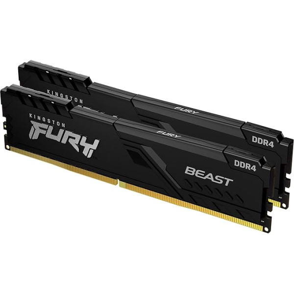 Kingston FURY Beast 32GB (2x16GB) 2666MHz DDR4 CL16 galddatora atmiņas komplekts ar 2 KF426C16BBK2/32 atmiņām