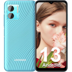 DOOGEE N50 Android 13 viedtālrunis [2023], 15 GB + 128 GB, 50 MP AI kamera, 1TB TF, 4200 mAh viedtālrunis, 6,52 Zoll HD+, Fingerabdruck, viedtālrunis ar OTG/GPS Handy