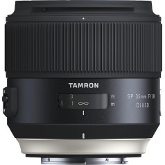 Tamron SP35 mm F/1.8 Di USD Sony objektīvs (67 mm filtra vītne, fiksēts), melns