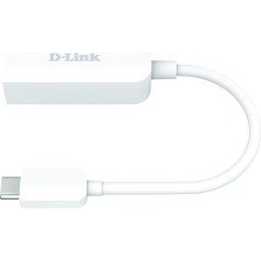 D-Link DUB-E250 USB-C uz 2,5G Ethernet adapteris (USB-C uz RJ45 2,5 gigabitu LAN, saderīgs ar Thunderbolt 3, Mac OS un Windows)